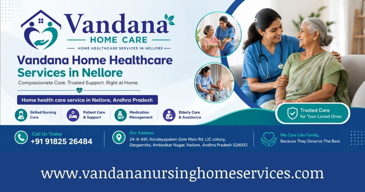 Vandana Home Health Care Services website design in Nellore